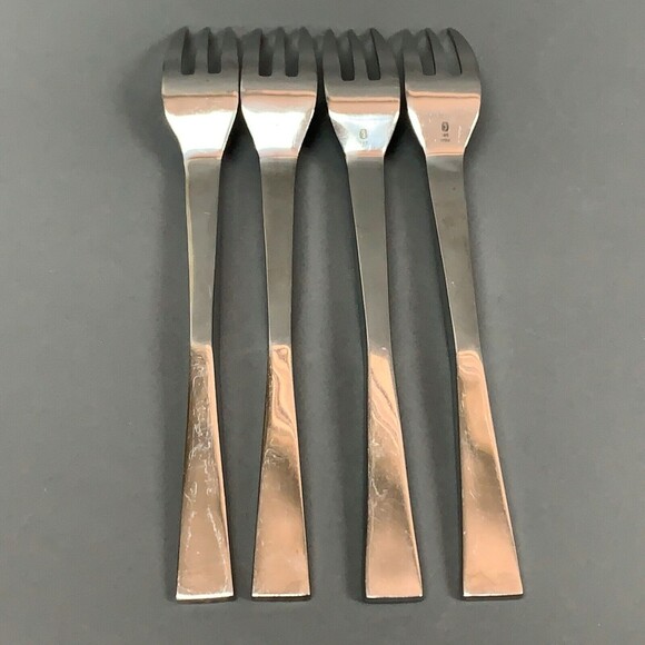 Gourmet Settings Stainless Steel Ergo Modern Dinner Forks HTF 18/8 Lot of 4 - Picture 4 of 6